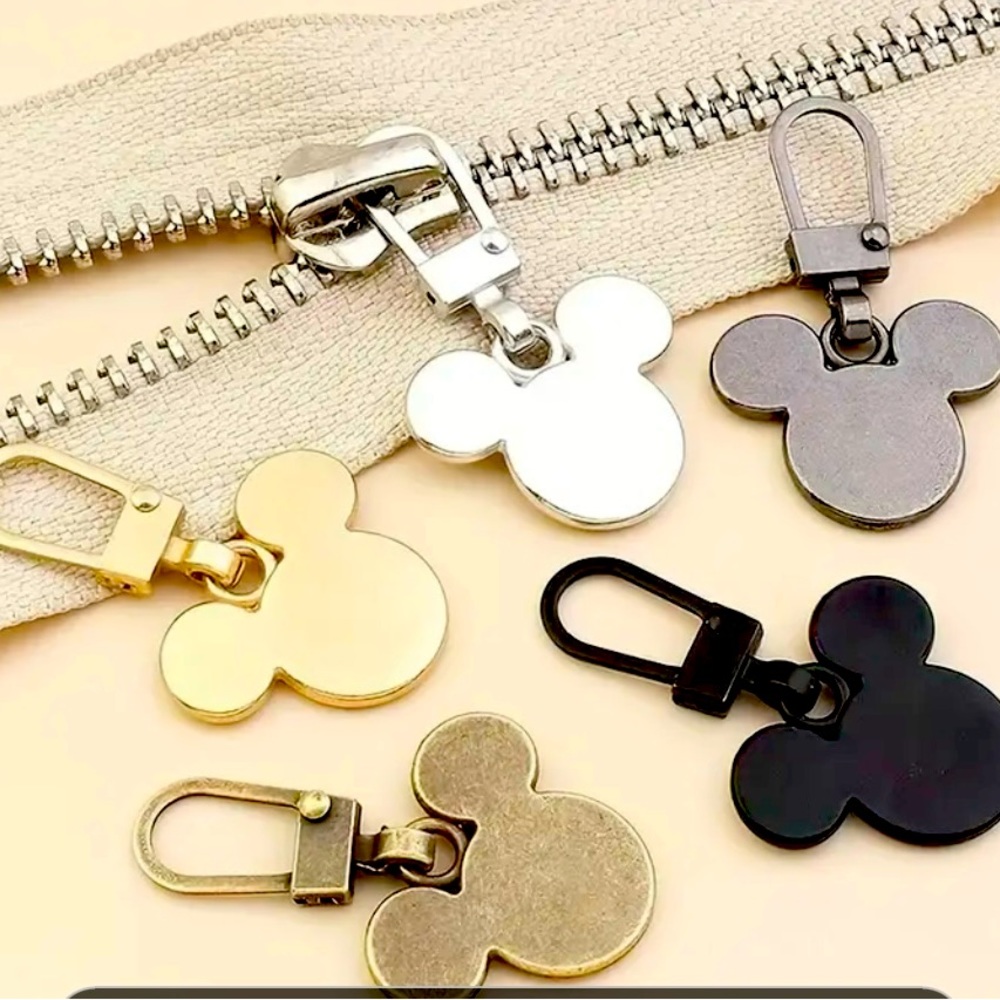 MOUSE ZIPPER PULL TABS - 5 COLORS